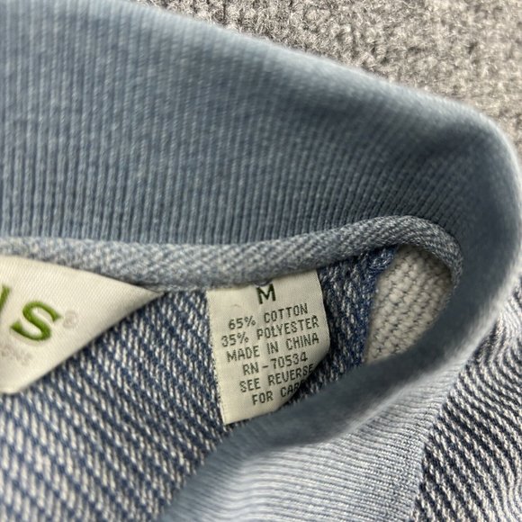 Orvis Men Medium Sweater Leather Elbow Patches Button Up Polo Shirt Pullover - Picture 6 of 11